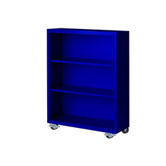 Bookcases; Overall Height: 45; Overall Width: 36; Overall Depth: 18; Material: Steel; Color: Signal Blue; Shelf Weight Capacity: 160