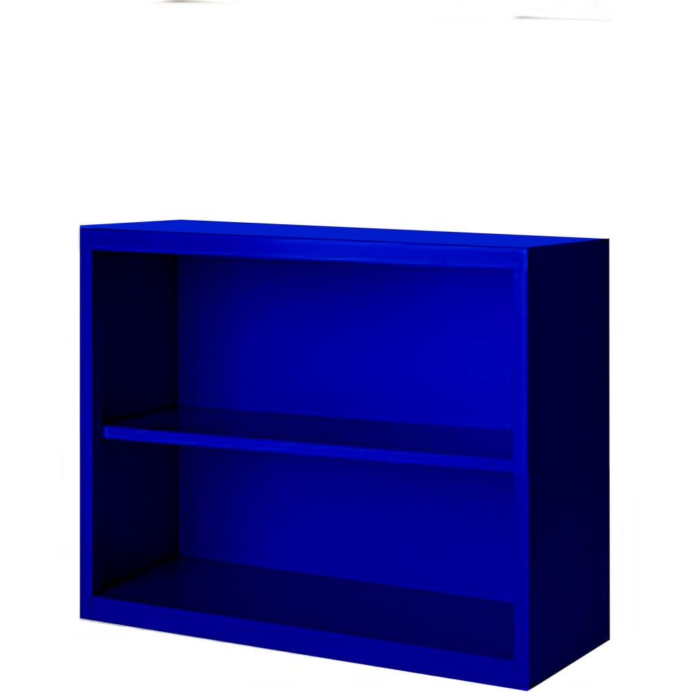 Bookcases; Overall Height: 30; Overall Width: 36; Overall Depth: 13; Material: Steel; Color: Signal Blue; Shelf Weight Capacity: 160