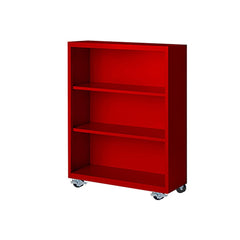 Bookcases; Overall Height: 45; Overall Width: 36; Overall Depth: 18; Material: Steel; Color: Signal Red; Shelf Weight Capacity: 160