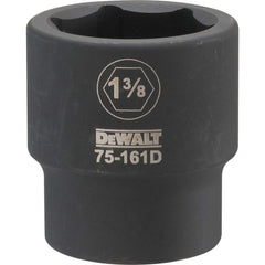 Impact Socket: 3/4" Drive, 1-3/8" Socket, Hex Drive