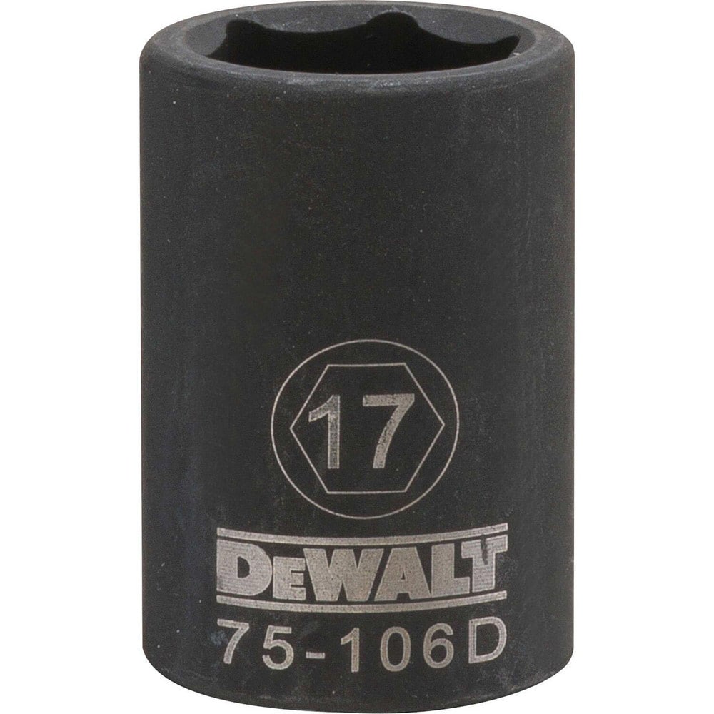 Impact Socket: 1/2" Drive, 17 mm Socket, Hex Drive