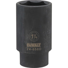 Impact Socket: 1/2" Drive, 1-1/4" Socket, Hex Drive