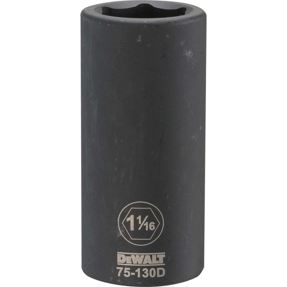 Impact Socket: 3/4" Drive, 1-1/16" Socket, Hex Drive