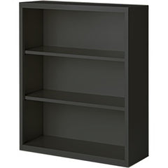 Bookcases; Overall Height: 42; Overall Width: 36; Overall Depth: 13; Material: Steel; Color: Charcoal; Shelf Weight Capacity: 160