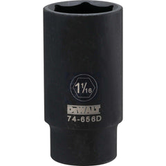 Impact Socket: 1/2" Drive, 1-1/16" Socket, Hex Drive