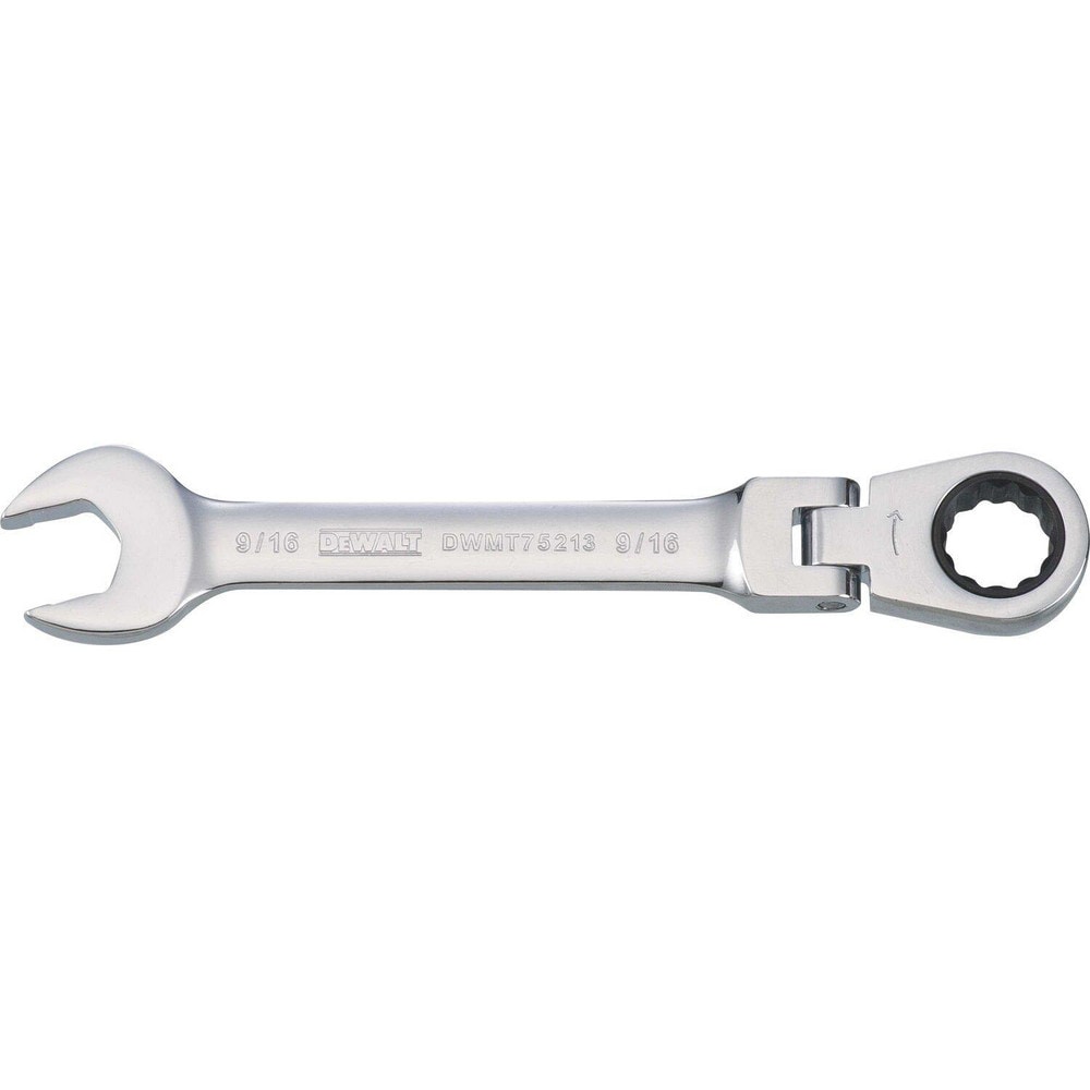 Combination Wrench: 9/16" Head Size, 15 deg Offset