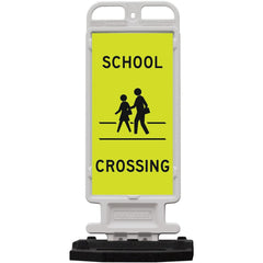 Pedestrian Crossing Sign:  A-Frame, STOP, " STOP FOR PEDESTRIANS"