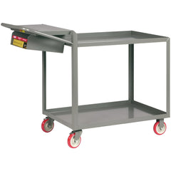 Order Picking Utility Cart: 48" Long, 18" Wide, Steel, 1200 lb Capacity, Gray