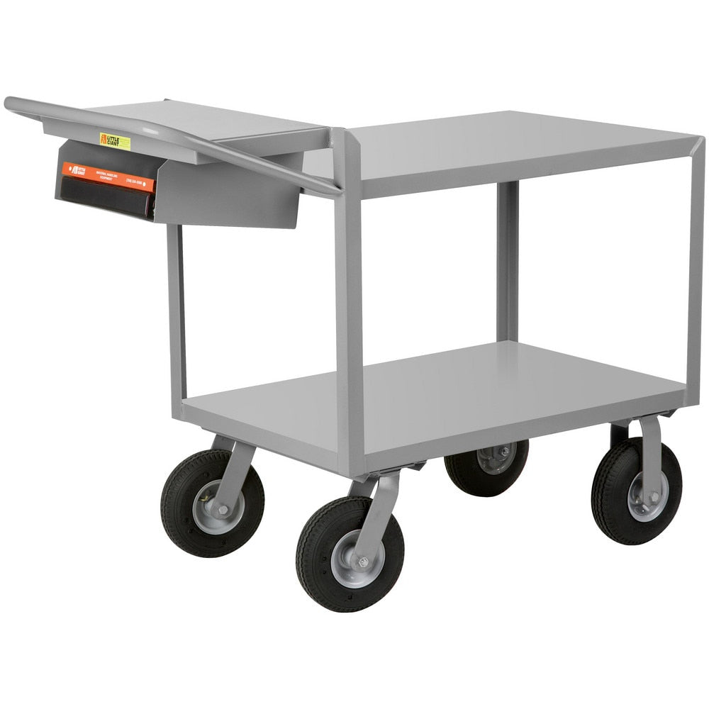 Instrument Utility Cart: 52" Long, 24" Wide, Steel, 1200 lb Capacity, Gray