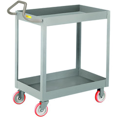 Shelf Utility Cart: 54" Long, 24" Wide, Steel, 1200 lb Capacity, Gray