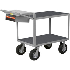 Instrument Utility Cart: 52" Long, 24" Wide, Steel, 1200 lb Capacity, Gray