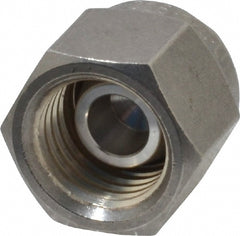 Compression Tube Plug: 9/16-20, 1/4" Tube OD, Compression