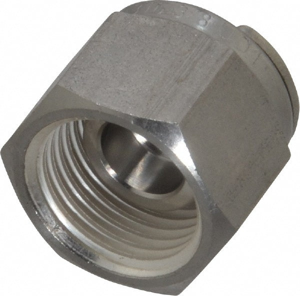 Compression Tube Plug: 9/16-20, 3/8" Tube OD, Compression