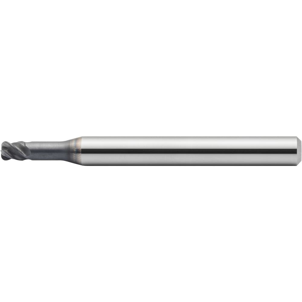 Corner Radius End Mill: 6 mm Dia, 9.00 mm LOC, 1.00 mm Radius, 4 Flute, Solid Carbide