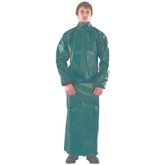 Disposable & Chemical-Resistant Apron:  Size  5X-Large,  83" Length,  0.3400 mil Thick,  Green