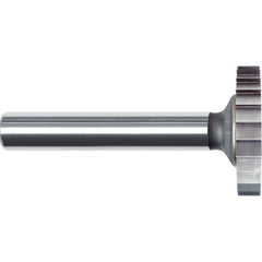 Woodruff Keyseat Cutter: 2-1/4" Cut Dia, 1/32" Cut Width, 3/4" Shank Dia, Straight Tooth