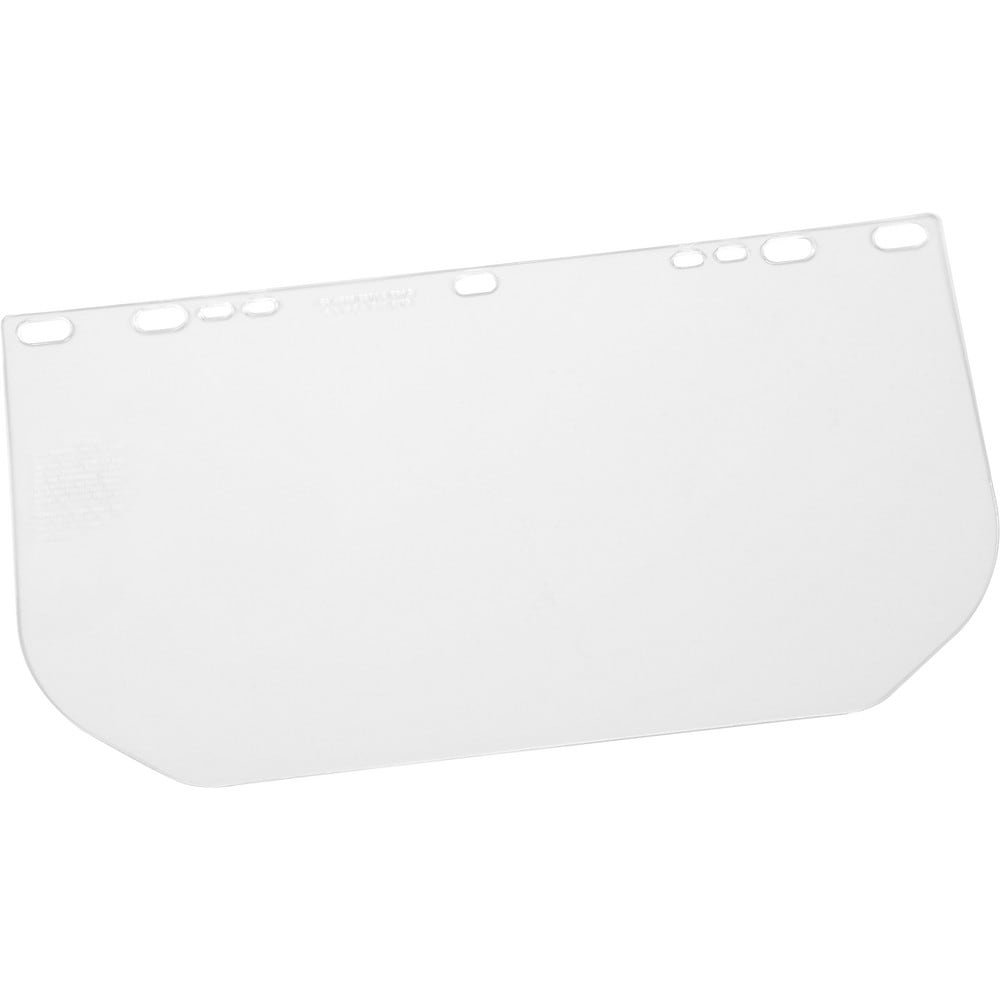 Face Shield: Clear, Lens Shade None, 8.0000" High, 0.0400" Thick, Polycarbonate