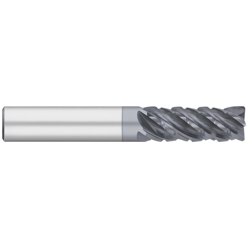 Corner Radius End Mill: 3/4" Dia, 4" LOC, 0.0300" Radius, 5 Flute, Solid Carbide