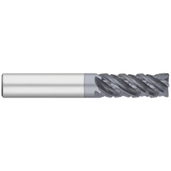 Corner Radius End Mill: 1" Dia, 2" LOC, 0.0300" Radius, 5 Flute, Solid Carbide