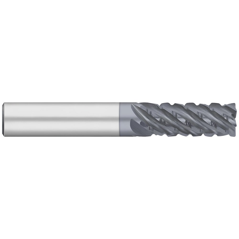 Corner Radius End Mill: 1/2" Dia, 2" LOC, 0.0300" Radius, 6 Flute, Solid Carbide