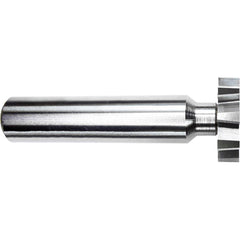 Woodruff Keyseat Cutter: 1-1/8" Cut Dia, 1/8" Cut Width, 1/2" Shank Dia, Staggered Tooth