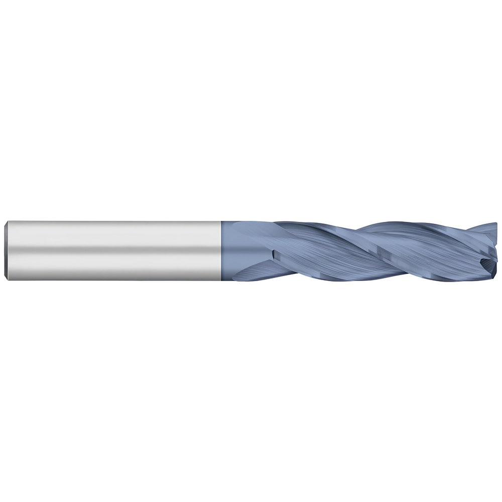 Corner Radius End Mill: 1/8" Dia, 3/4" LOC, 0.0100" Radius, 3 Flute, Solid Carbide