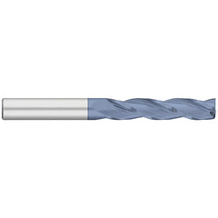 Corner Radius End Mill: 1/8" Dia, 1" LOC, 0.0150" Radius, 3 Flute, Solid Carbide