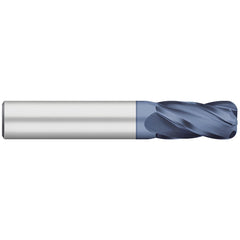 Corner Radius End Mill: 1/4" Dia, 1/2" LOC, 0.0450" Radius, 4 Flute, Solid Carbide