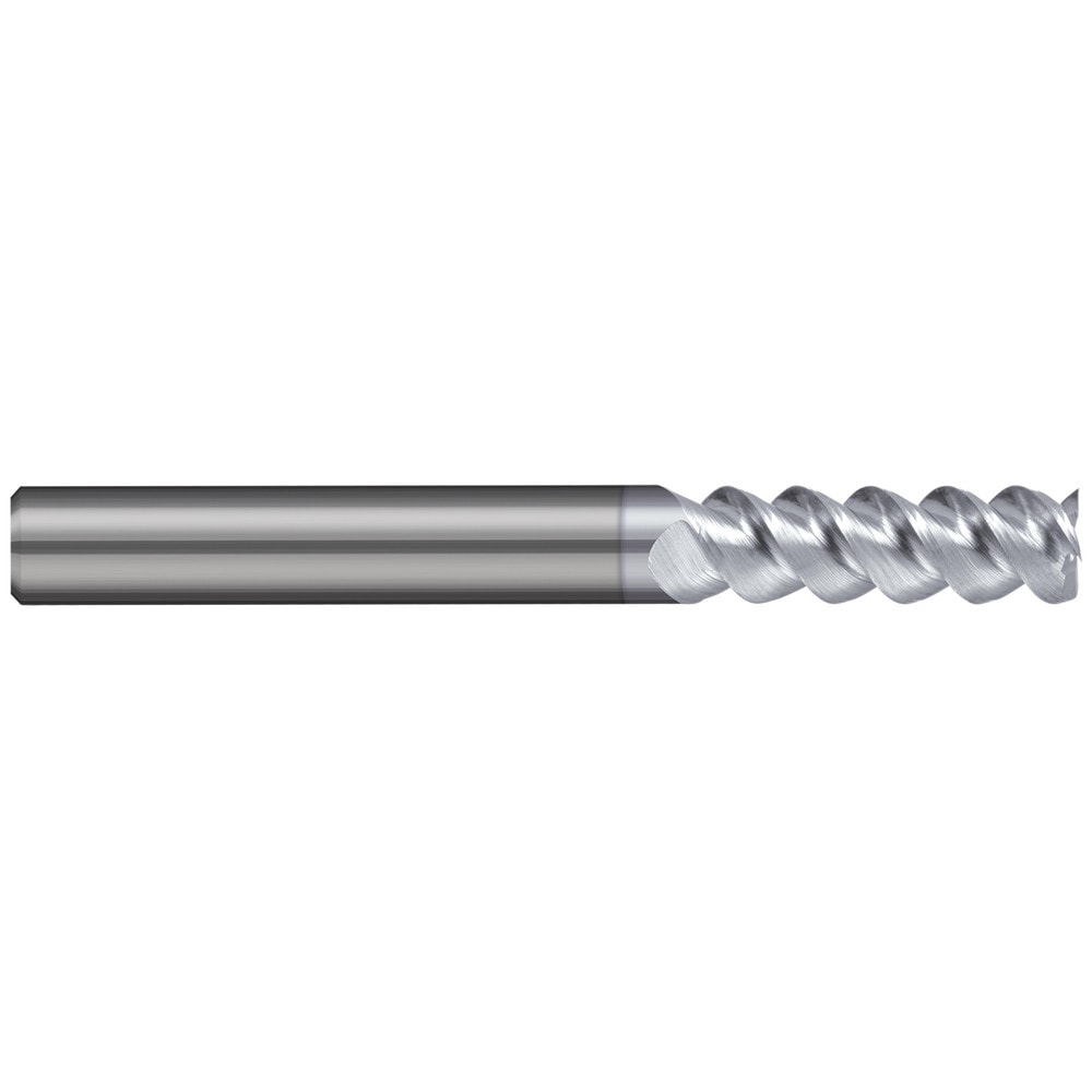 Square End Mill: 1/8" Dia, 3/8" LOC, 3 Flute, Solid Carbide