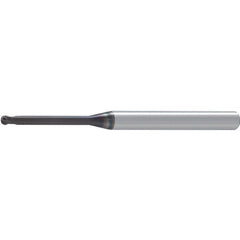 Ball End Mill: 1.80 mm Dia, 1.40 mm LOC, 2 Flute, Solid Carbide