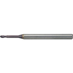 Ball End Mill: 1/4" Dia, 1/4" LOC, 2 Flute, Solid Carbide