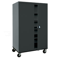 Steel Mobile Storage Cabinet: 46" Wide, 78" High