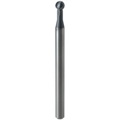 Ball End Mill: 4.00 mm Dia, 3.53 mm LOC, 4 Flute, Solid Carbide