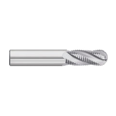 Roughing End Mill: 1" Dia, 4 Flute, Fine Pitch, Single End, Solid Carbide