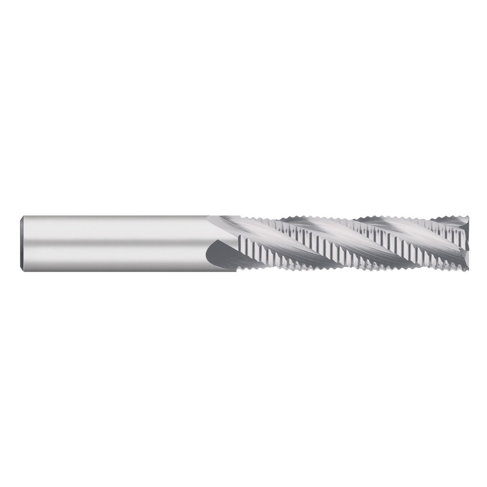 Roughing End Mill: 1/2" Dia, 4 Flute, Single End, Solid Carbide