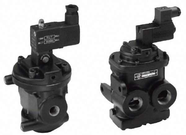 Mechanically Operated Valve: Poppet, Solenoid Actuator, 3/4" Inlet, 2 Position