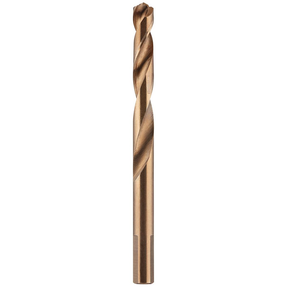 Mechanics Drill Bit:  0.3740" Dia,  135&deg,  Cobalt,  Hex Shank,  Split Point