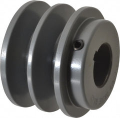 1-1/8" Bore Diam, 2.95" OD, Finished Bore Two Groove Sheave