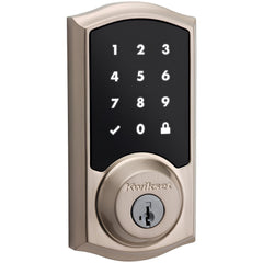 Deadbolts; Deadbolt Type: Electric Bolt; Lock Type: Combination Entry with Key Override; Key Type: Key Codeable; Mount Type: Through Hole; Material: Zinc; Minimum Door Thickness: 1.375 in; Maximum Door Thickness: 2; Finish: Satin Nickel