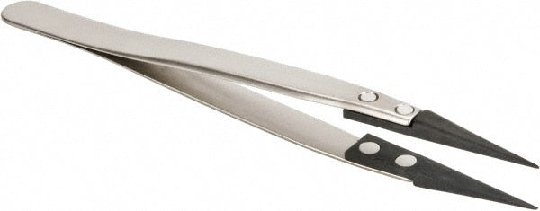 Soft Tip Tweezer: 304, Soft Tip, 5" OAL