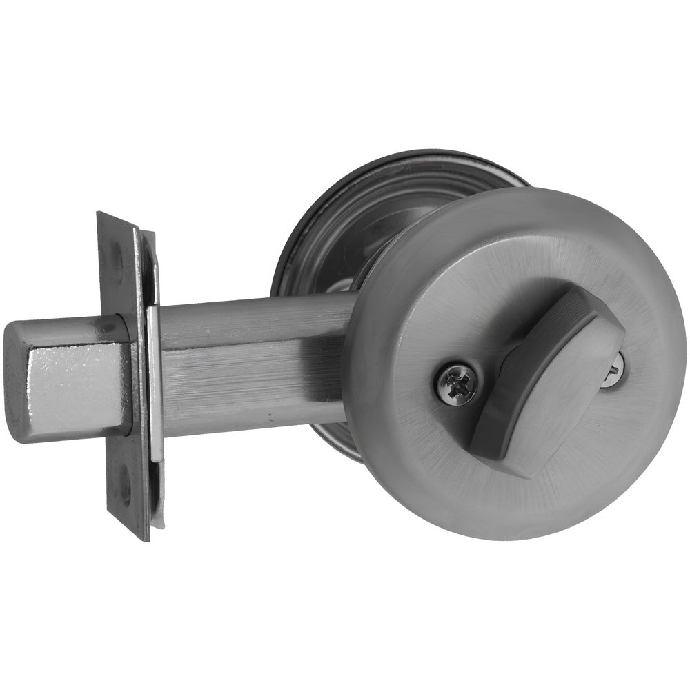 Deadbolts; Deadbolt Type: Deadbolt; Lock Type: Keyless; Key Type: Keyless; Mount Type: Through Hole; Material: Steel; Minimum Door Thickness: 1.75 in; Maximum Door Thickness: 2.25; Finish: Oil Rubbed Dark Bronze