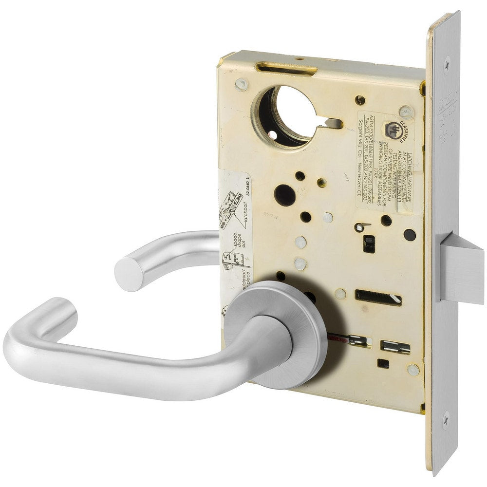 Lever Locksets; Lockset Type: Grade 1 Passage Mortise Lock; Key Type: Keyless; Back Set: 2-3/4; Cylinder Type: Keyless; Material: Cold Rolled Steel; Door Thickness: 1-3/4; Finish: Satin Stainless Steel