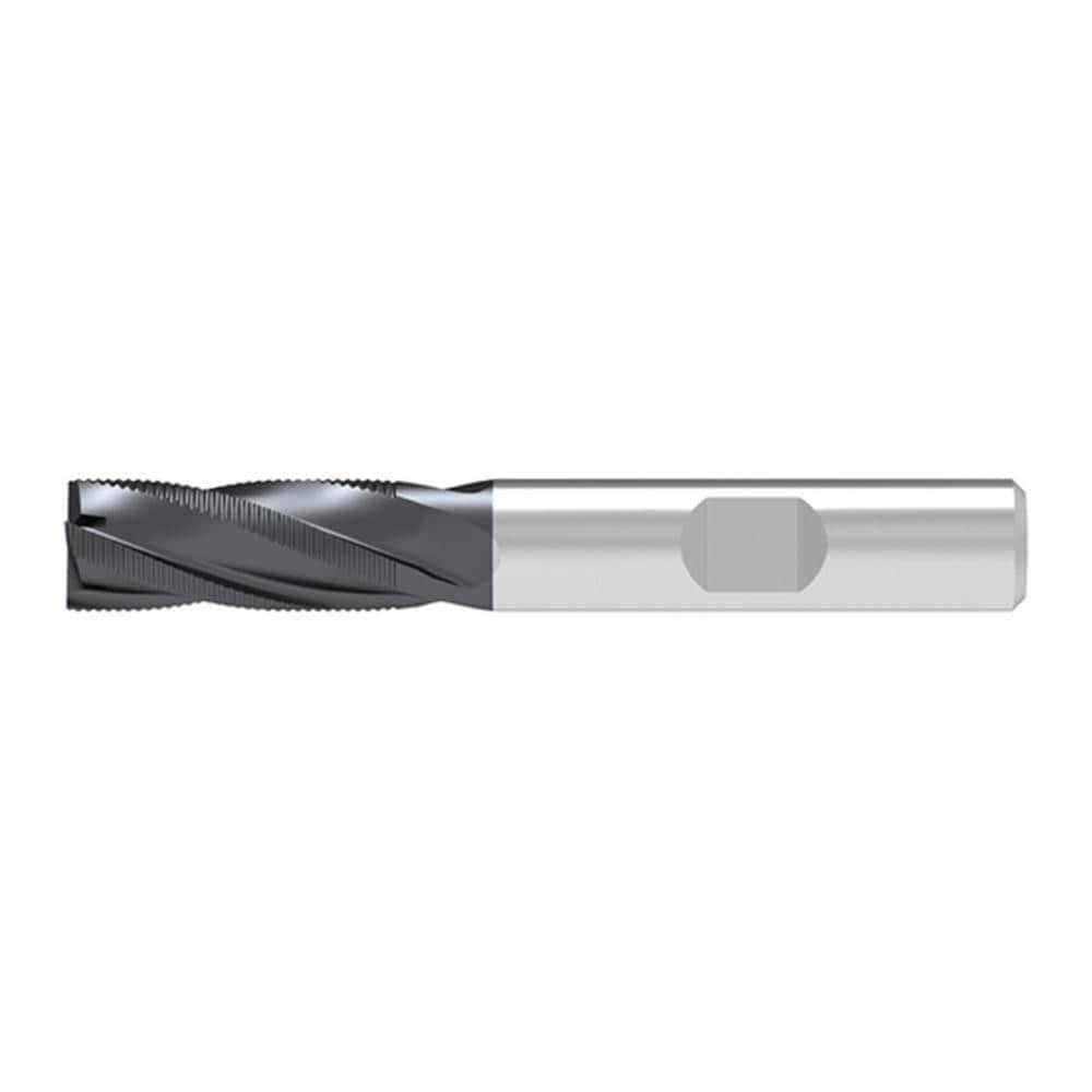 Corner Chamfer End Mill: 18.00 mm Dia, 32.00 mm LOC, 4 Flute, 0.60 mm Chamfer Width, Solid Carbide