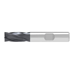 Corner Chamfer End Mill: 12.00 mm Dia, 16.00 mm LOC, 4 Flute, 0.60 mm Chamfer Width, Solid Carbide