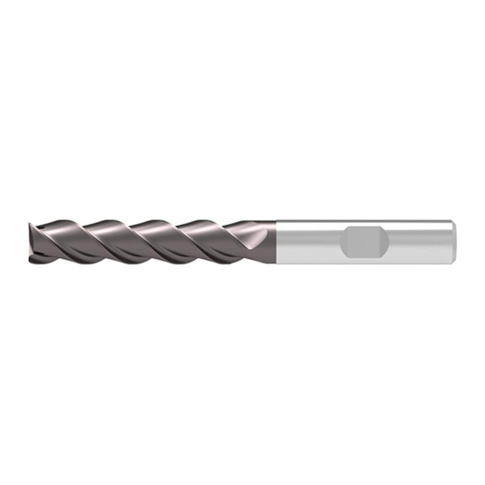 Corner Chamfer End Mill: 7.00 mm Dia, 30.00 mm LOC, 3 Flute, 0.15 mm Chamfer Width, Solid Carbide