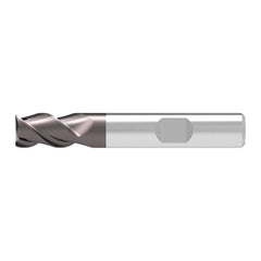 Corner Chamfer End Mill: 7.00 mm Dia, 11.00 mm LOC, 3 Flute, 0.15 mm Chamfer Width, Solid Carbide