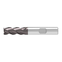 Corner Chamfer End Mill: 9.00 mm Dia, 21.00 mm LOC, 3 Flute, 0.15 mm Chamfer Width, Solid Carbide