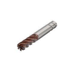 Corner Radius End Mill: 25.00 mm Dia, 50.00 mm LOC, 2.00 mm Radius, 6 Flute, Solid Carbide