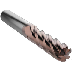 Corner Radius End Mill: 7.50 mm Dia, 24.00 mm LOC, 1.00 mm Radius, 6 Flute, Solid Carbide