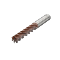 Corner Radius End Mill: 16.00 mm Dia, 65.00 mm LOC, 3.00 mm Radius, 6 Flute, Solid Carbide